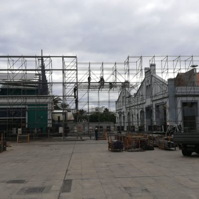 Montaje del escenario del Carnaval 2019